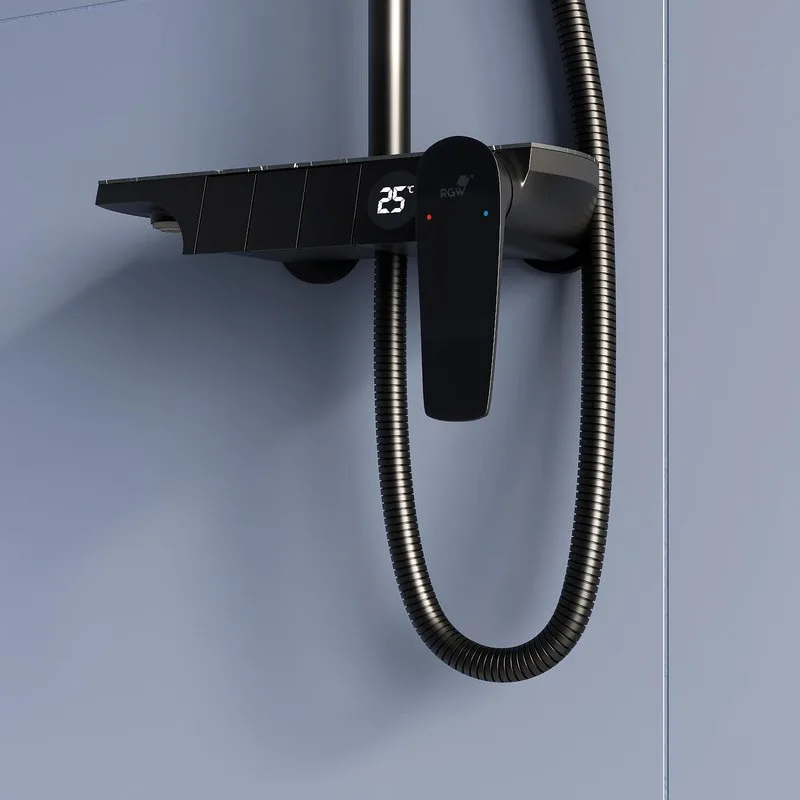 Душевая стойка RGW Shower Panels SP-33B, матовый черный Sancos — официальный сайт