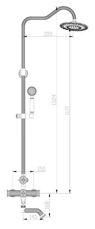 Душевая стойка Zorg Antic A 403DS-SL Sancos — официальный сайт