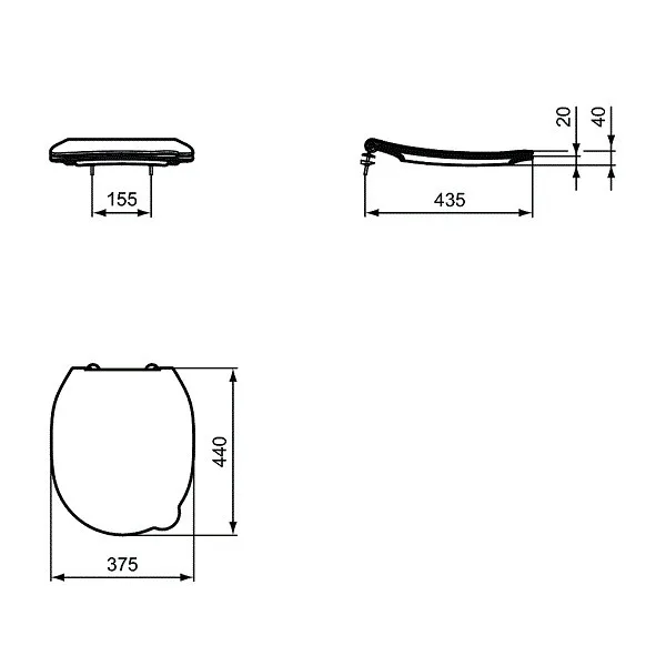 Крышка-сиденье Ideal Standard Contour 21 S453601 Sancos — официальный сайт