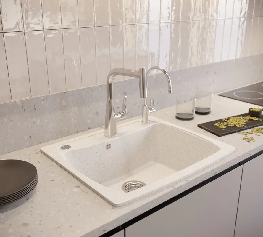 Смеситель для кухни Hansgrohe Metris M71 14834000 хром Sancos — официальный сайт