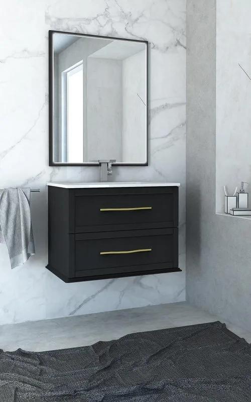 Зеркало Cezares Tiffany 90x73 nero grafite, с LED-подсветкой Sancos — официальный сайт