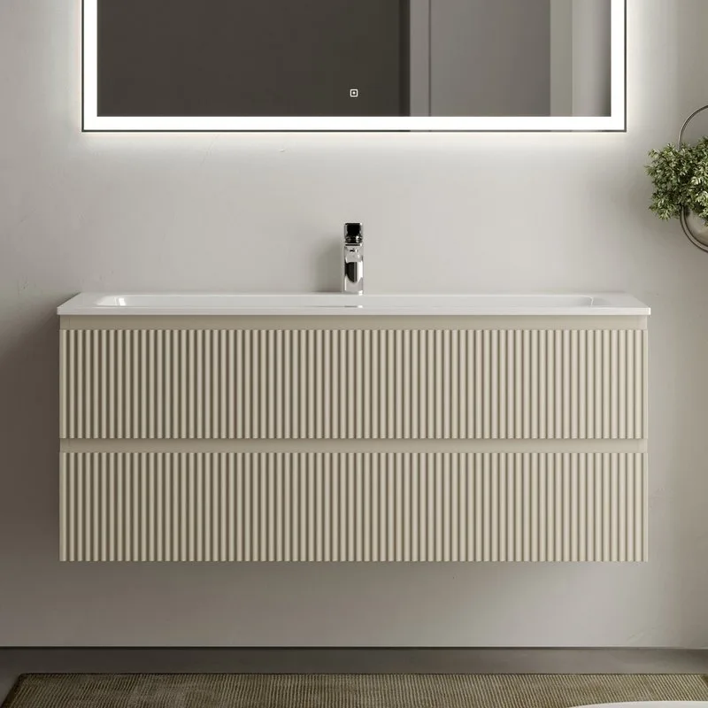 Тумба с раковиной Sancos Snob R 120 см, beige soft, раковина CN7017 Sancos — официальный сайт