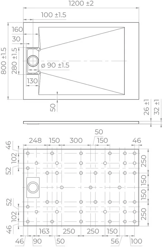 Поддон для душа RGW TUS W 120x80 Sancos — официальный сайт