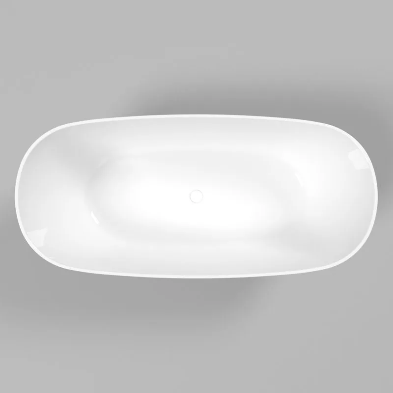 Ванна из искусственного камня WHITECROSS Onyx C 160x75 см, отдельностоящая, белая, овальная, с донны Sancos — официальный сайт