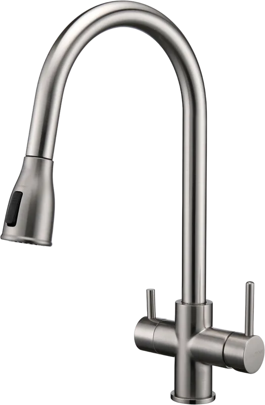 Смеситель для кухни Paulmark Lange 214212-NI никель Sancos — официальный сайт