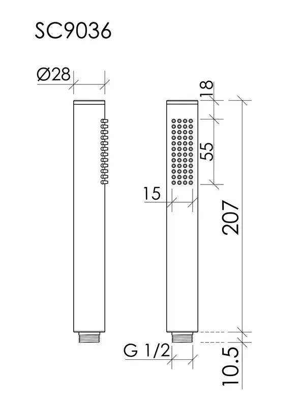 Душевая лейка Sancos Stick SC9036BG золото Sancos — официальный сайт