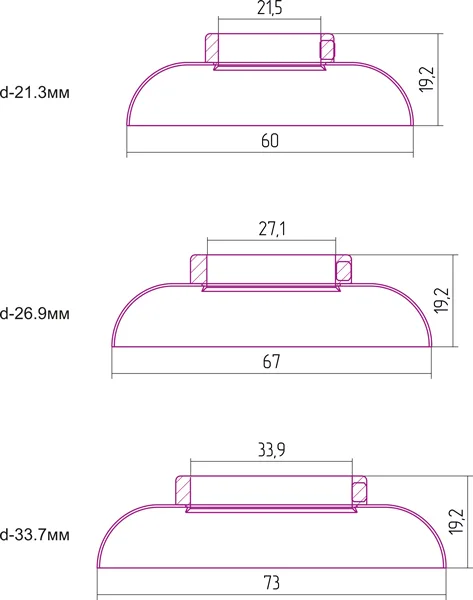 Отражатель Сунержа 00-1028-0003, d=33.7mm Sancos — Оригинал