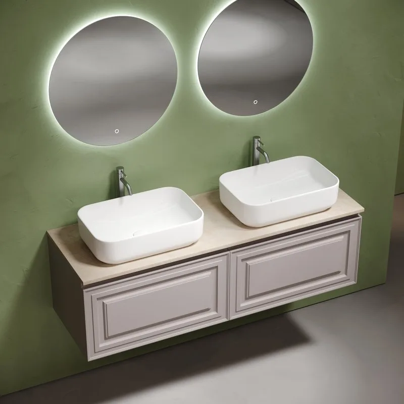 Тумба с раковиной Sancos Very 140 doha soft, столешница бежевая TT140A2X, раковина CN5043 Sancos — официальный сайт