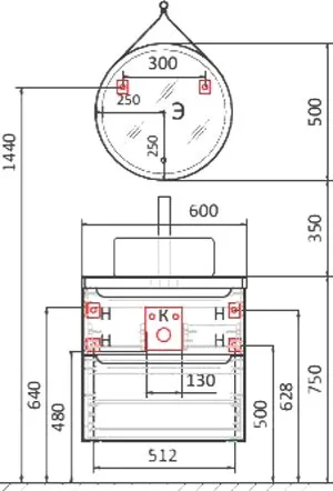 Зеркало круглое Jorno Wood 50 с подсветкой, кожаный ремень Sancos — официальный сайт