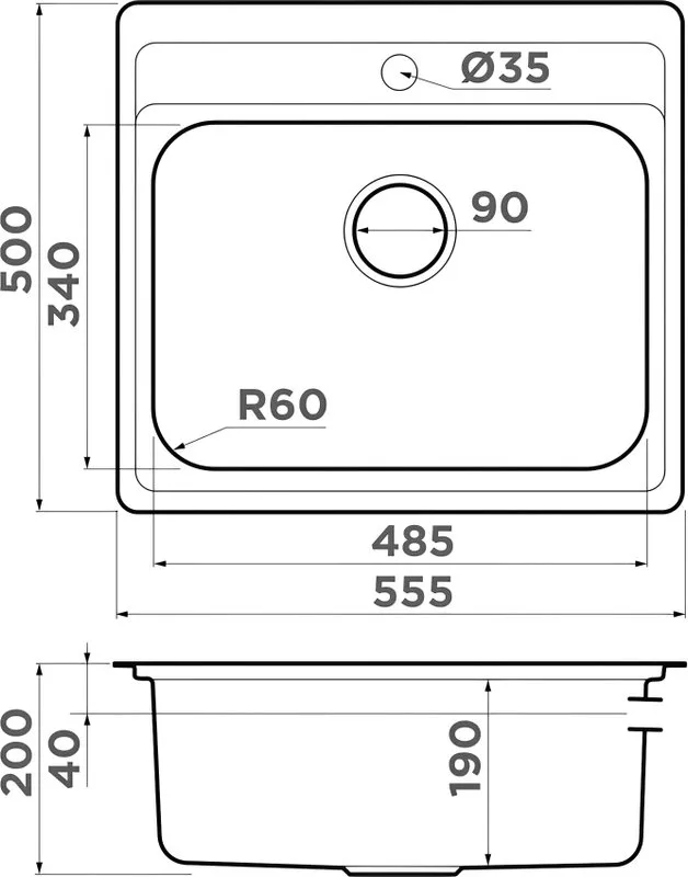 Мойка кухонная Omoikiri Ashi 56-IN Sancos — официальный сайт