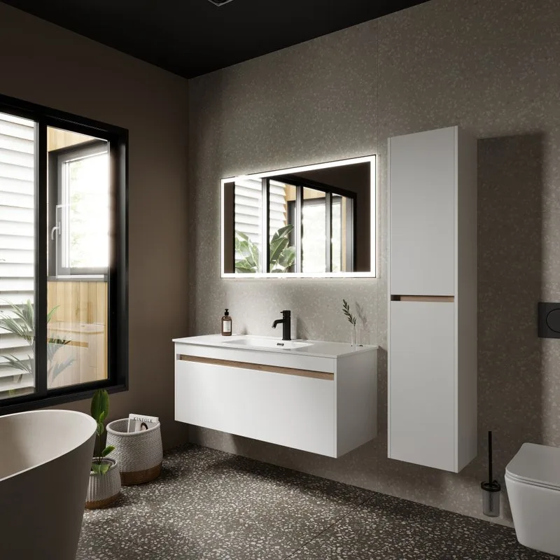 Тумба с раковиной Sancos Smart 120 см белый глянец Sancos — официальный сайт