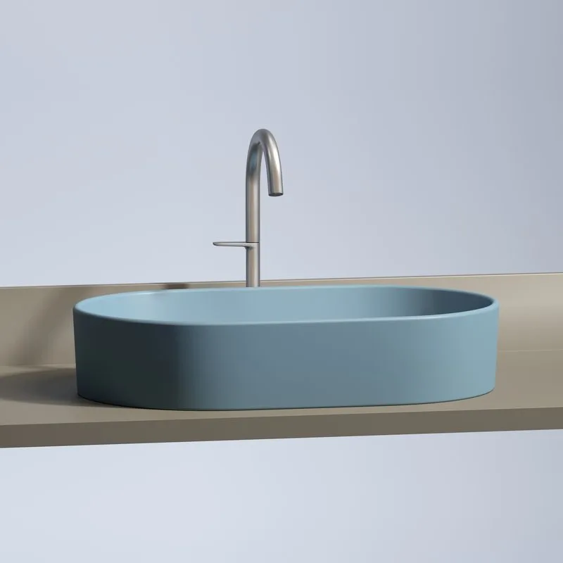 Накладная раковина Ceramicanova Element CN6048ML голубая матовая Sancos — официальный сайт