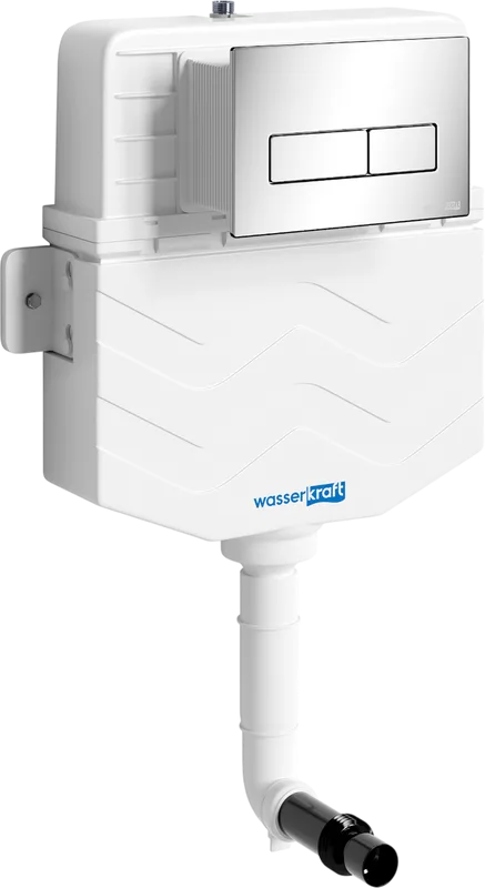 Смывной бачок скрытого монтажа Wasserkraft Aller 10TLT.031.ME.CH03, с кнопкой смыва хром Sancos — официальный сайт