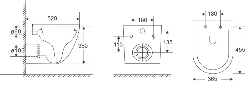Унитаз подвесной Veconi Tondo Rimless VCN1-52R Sancos — официальный сайт
