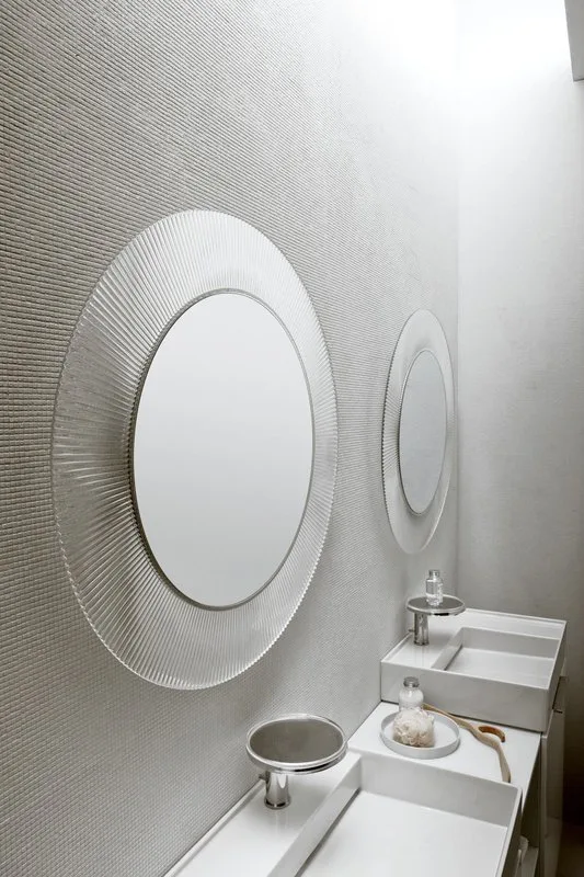 Зеркало круглое Laufen Kartell by Laufen 80 прозрачное, с подсветкой Sancos — официальный сайт