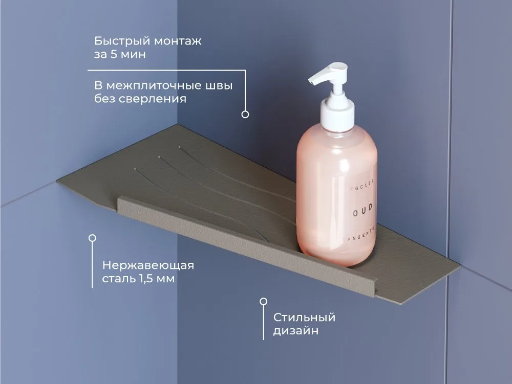 Полка RGW MT-11B R черная Sancos — официальный сайт