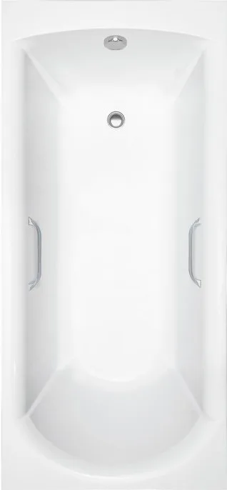 Ванна из литьевого мрамора Delice Astra 170х80 см, пристенная, с ручками хром