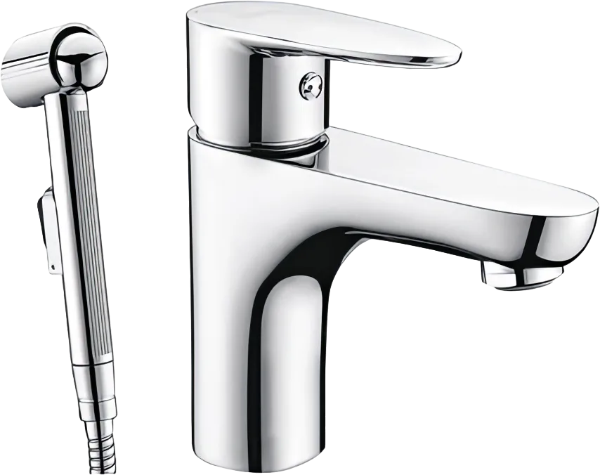 Смеситель для раковины Wasserkraft Leine 3508 с гигиеническим душем Sancos — официальный сайт