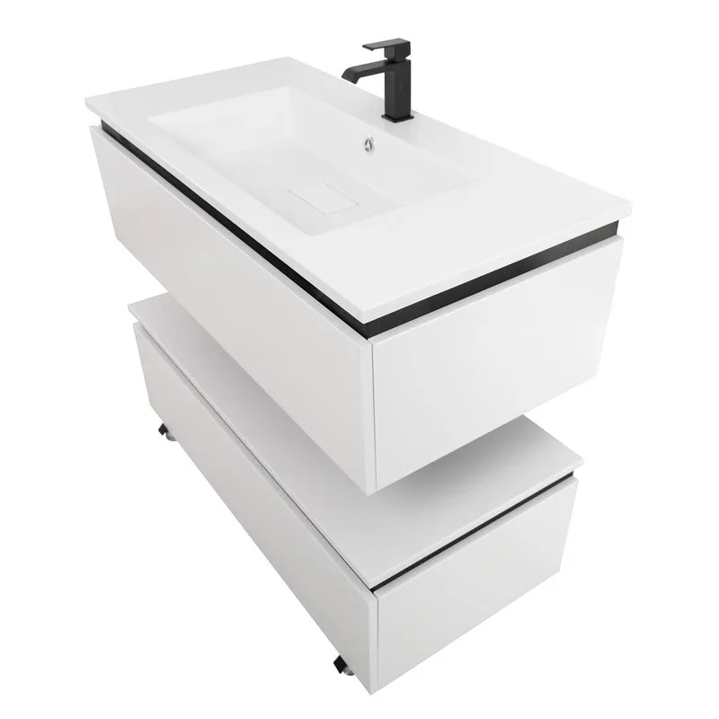 Тумба Cezares Slider 100 1 ящик, Bianco Opaco Sancos — официальный сайт