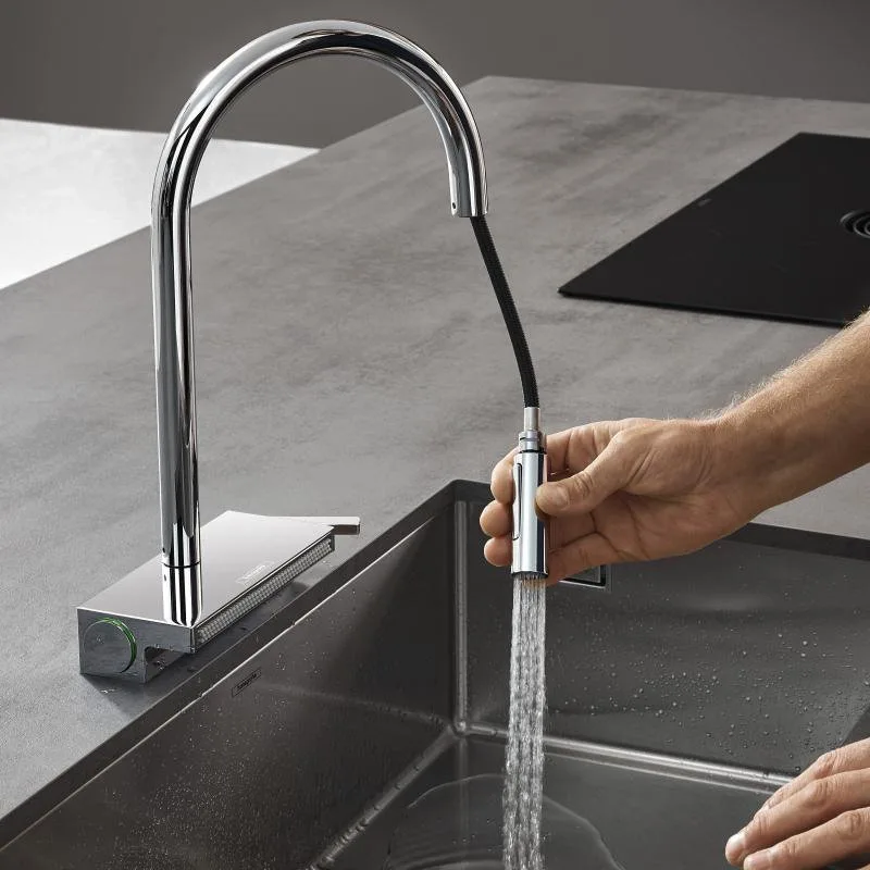 Смеситель для кухни Hansgrohe Aquno Select M81 Aquno Select M81 73831000 хром Sancos — официальный сайт
