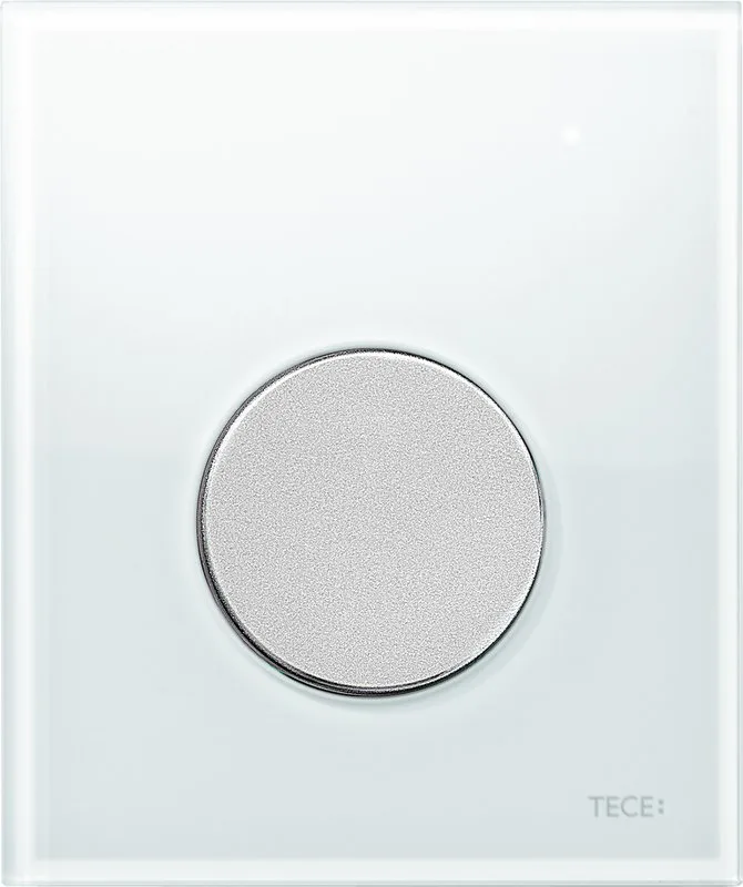 Кнопка смыва TECE Loop Urinal 9242659 белое стекло, кнопка хром матовый Sancos — официальный сайт