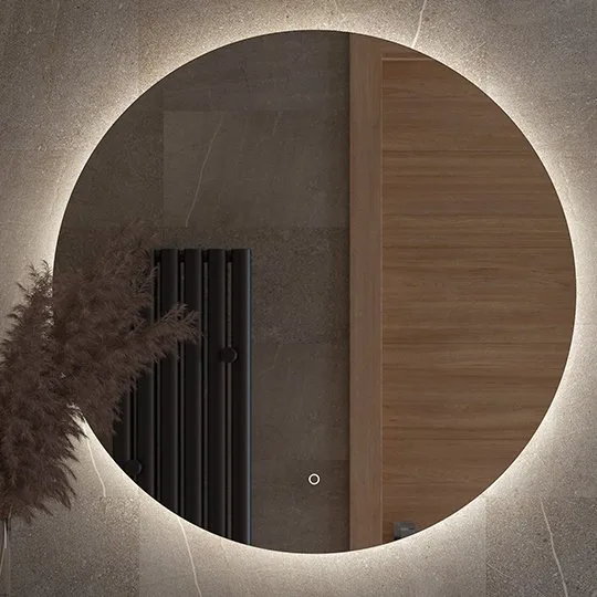 Зеркало круглое Defesto Opti DF 2846S 90 с LED-подсветкой, 4500К, сенсорный выключатель