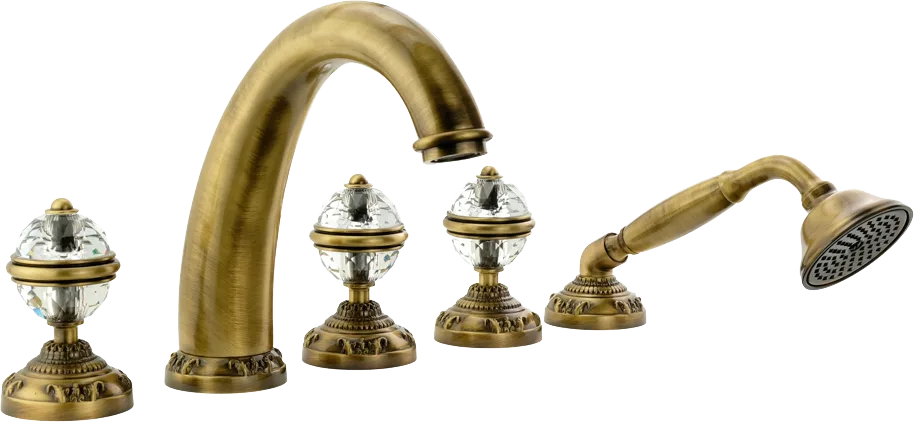 Смеситель на борт ванны Migliore Cristalia 18581, бронза Sancos — официальный сайт