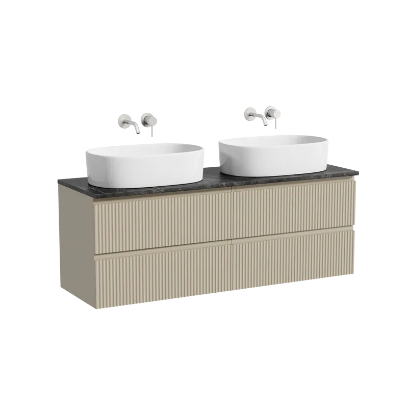 Тумба с раковиной Sancos Snob R 140 beige soft, столешница черный мрамор TT140A1, раковина CN6075 Sancos — официальный сайт