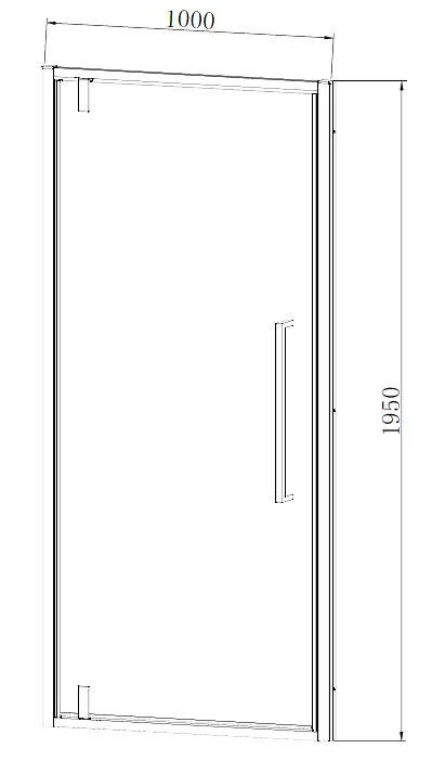 Душевая дверь в нишу Vincea Alpha VDP-3AL100CL 100x195, профиль хром Sancos — официальный сайт