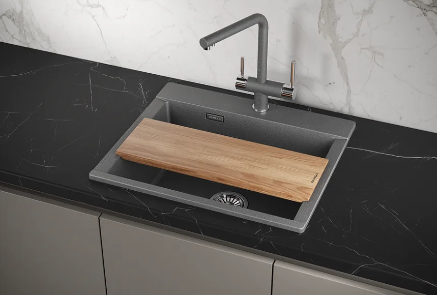 Мойка кухонная Granula Estetica 5804, графит Sancos — официальный сайт
