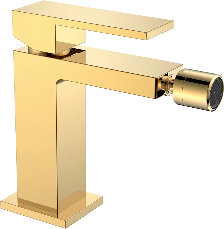 Смеситель для биде Boheme Qubic 476-G shinny gold Sancos — официальный сайт