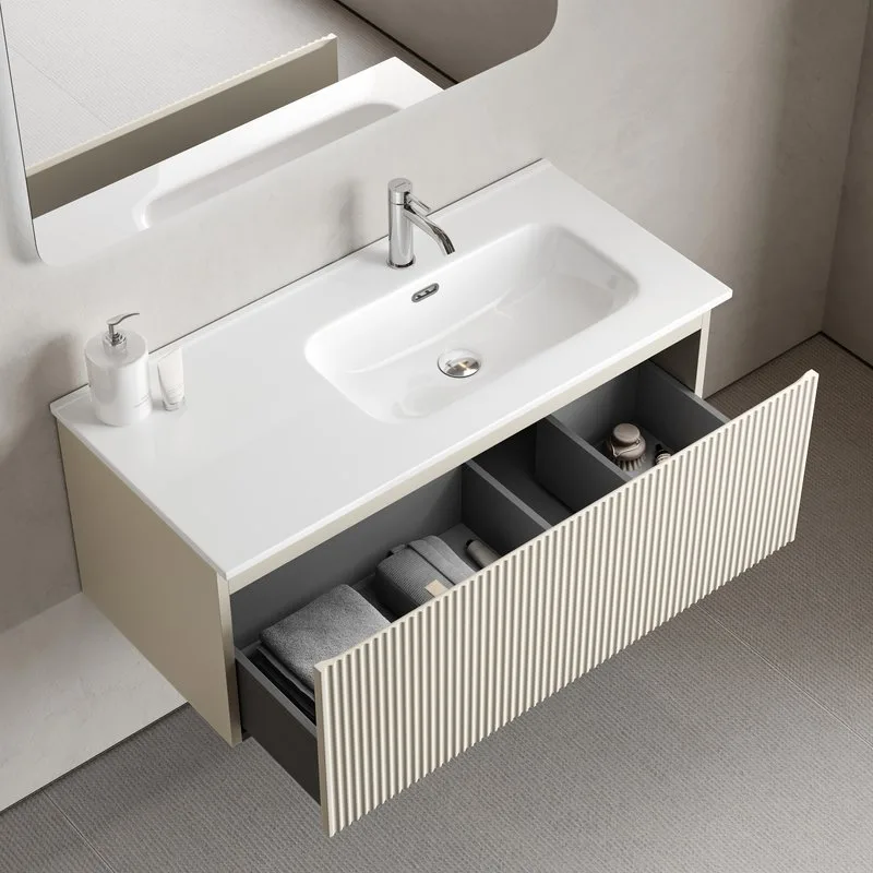 Тумба под раковину Sancos Snob R 1.0 100 подвесная Beige soft (капучино), SNR1.0100RCE Sancos — официальный сайт