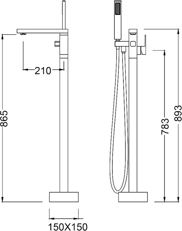 Напольный смеситель для ванны с душем Timo Selene 2200/00Y-CR, chrome Sancos — официальный сайт