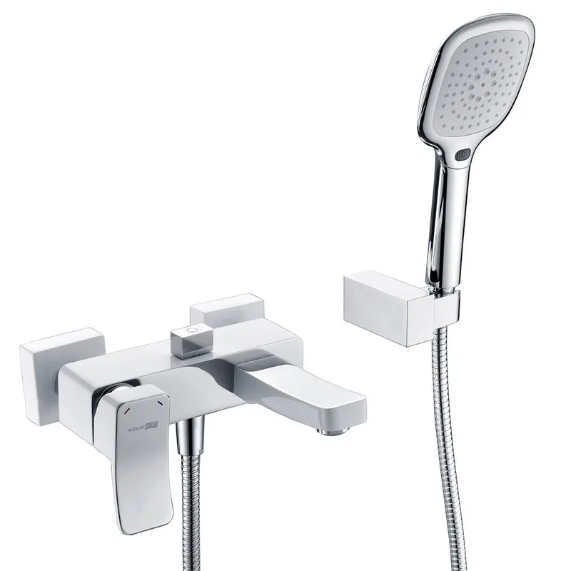 Смеситель для ванны с душем Wasserkraft Aller 1061WHITE Sancos — официальный сайт