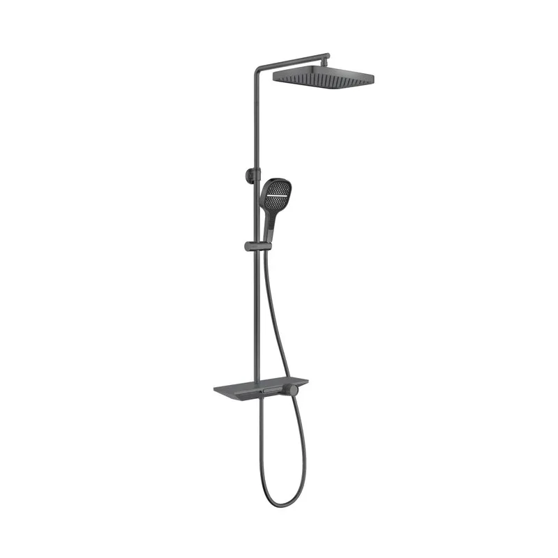 Душевая стойка Vincea VSFS-411GM, с изливом, вороненая сталь Sancos — официальный сайт