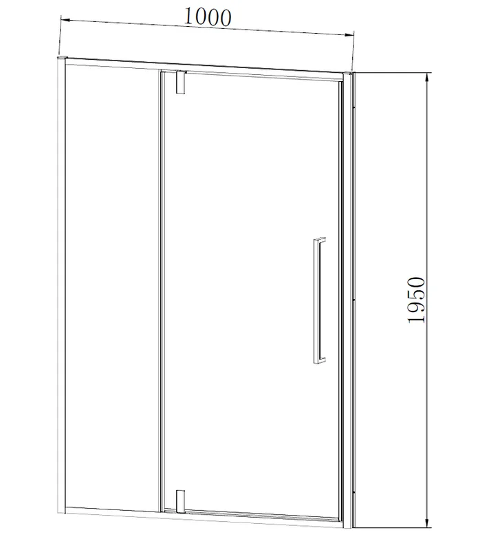 Душевая дверь в нишу Vincea Slim-N VDP-4SN100CLB 100x195, профиль черный матовый Sancos — официальный сайт