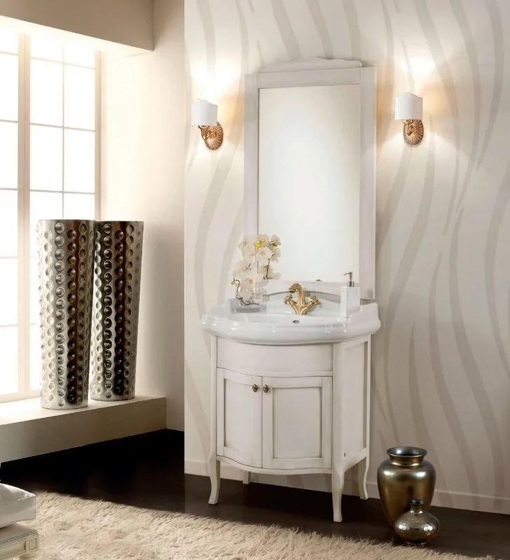Зеркало Cezares Lorenzo 65 bianco patinato Sancos — официальный сайт