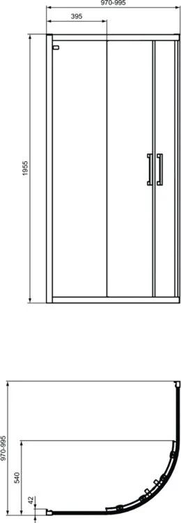 Душевой уголок Ideal Standard Connect 2 100x100, профиль черный шелк Sancos — официальный сайт