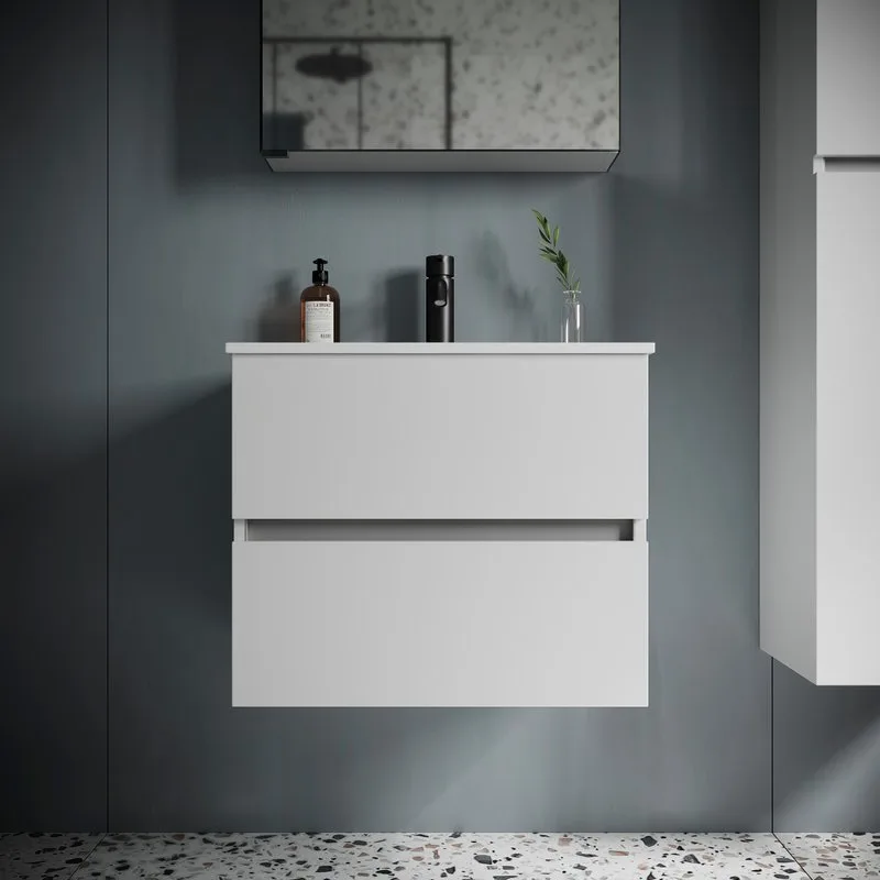 Тумба с раковиной Sancos Urban 60 см белый глянец Sancos — официальный сайт