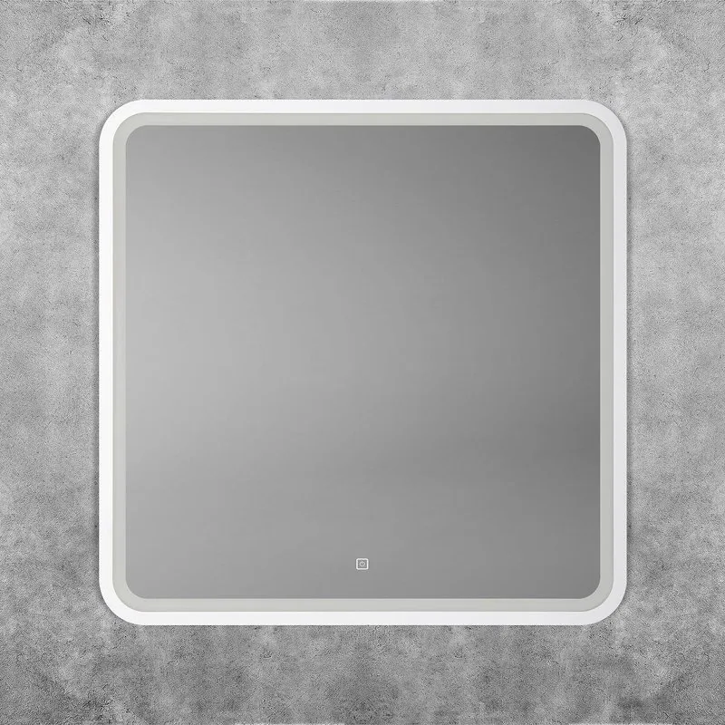 Зеркало Art&Max Genova White 80х80 белое, с LED-подсветкой, 6000К Sancos — официальный сайт
