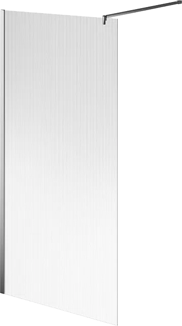 Душевая перегородка KERAMA MARAZZI Cristallo CT.100.WI.CR 100 см, профиль хром, стекло рифленое Sancos — официальный сайт