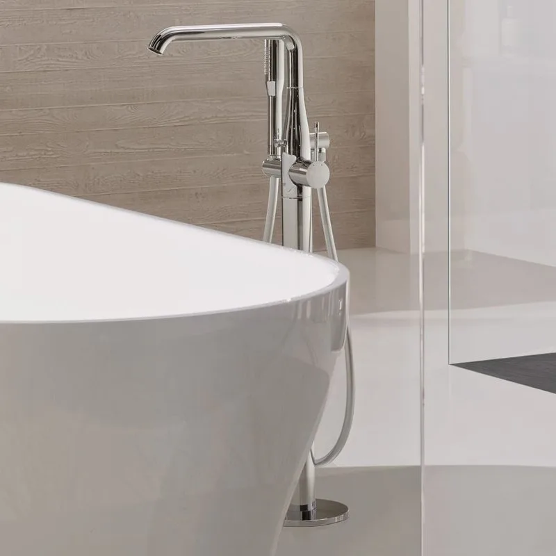 Напольный смеситель для ванны с душем Grohe Essence New 23491001 Sancos — официальный сайт