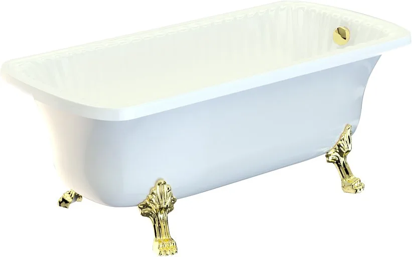 Ванна из искусственного камня Migliore Olivia 24393 175x80 см, левая, отдельностоящая, белая, с деко Sancos — официальный сайт