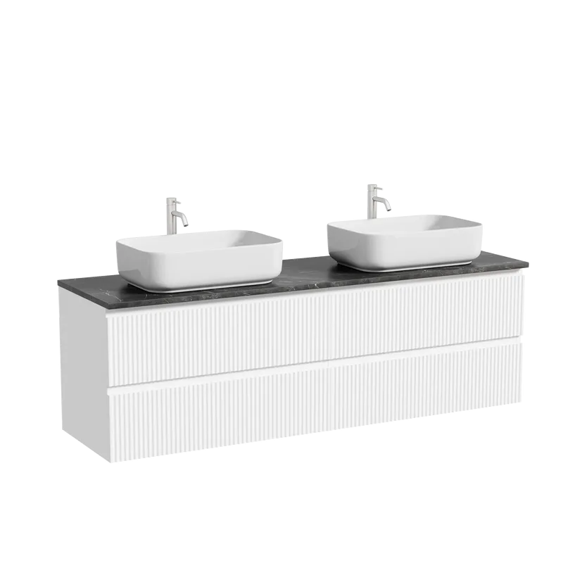 Тумба с раковиной Sancos Snob R 160 bianco, столешница черный мрамор TT160A1X, раковина CN5043 Sancos — официальный сайт