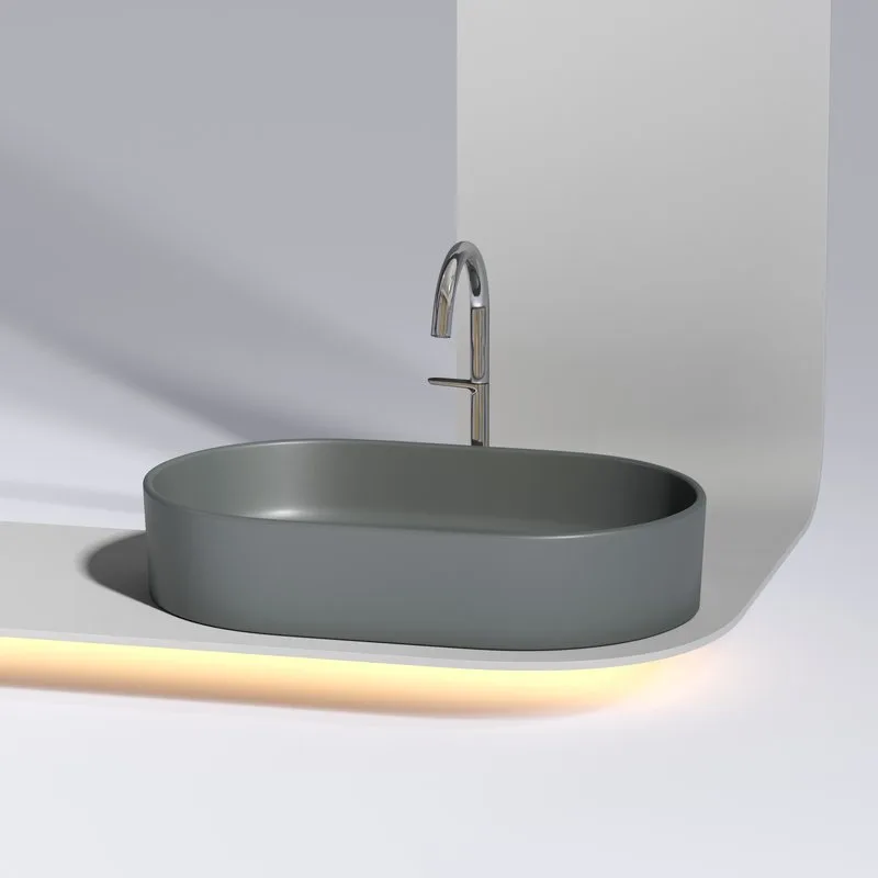 Накладная раковина Ceramicanova Element CN6048MDH темный антрацит матовая Sancos — официальный сайт