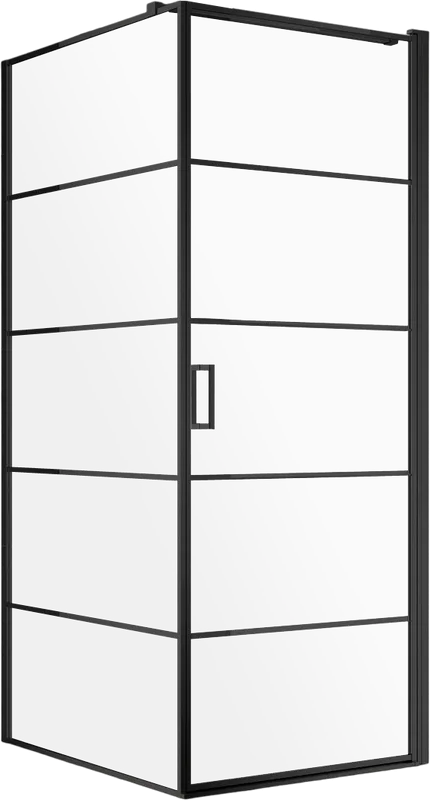Душевой уголок AQUAme AQM5215-RH-8 80х80, профиль черный матовый Sancos — официальный сайт