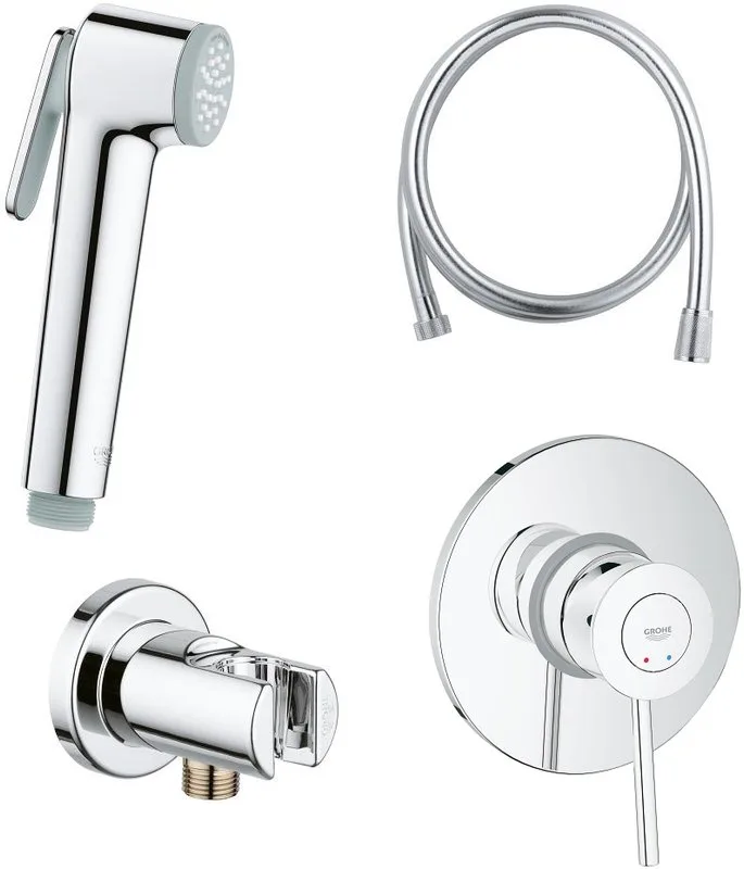 Гигиенический душ Grohe BauClassic 124901 со смесителем, С ВНУТРЕННЕЙ ЧАСТЬЮ Sancos — официальный сайт