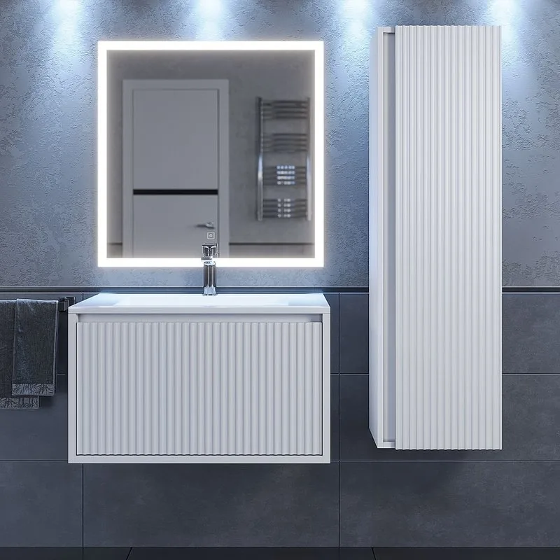 Шкаф-пенал для ванной Uperwood Next Premium, 35х28х120 см, белый Sancos — официальный сайт