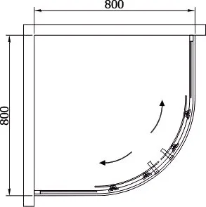 Душевой уголок Black&White Stellar Wind S101 800х800 Sancos — официальный сайт