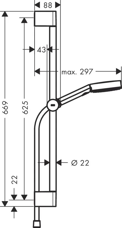 Душевой гарнитур Hansgrohe Pulsify Relaxation 105 3jet 24160000, хром Sancos — официальный сайт